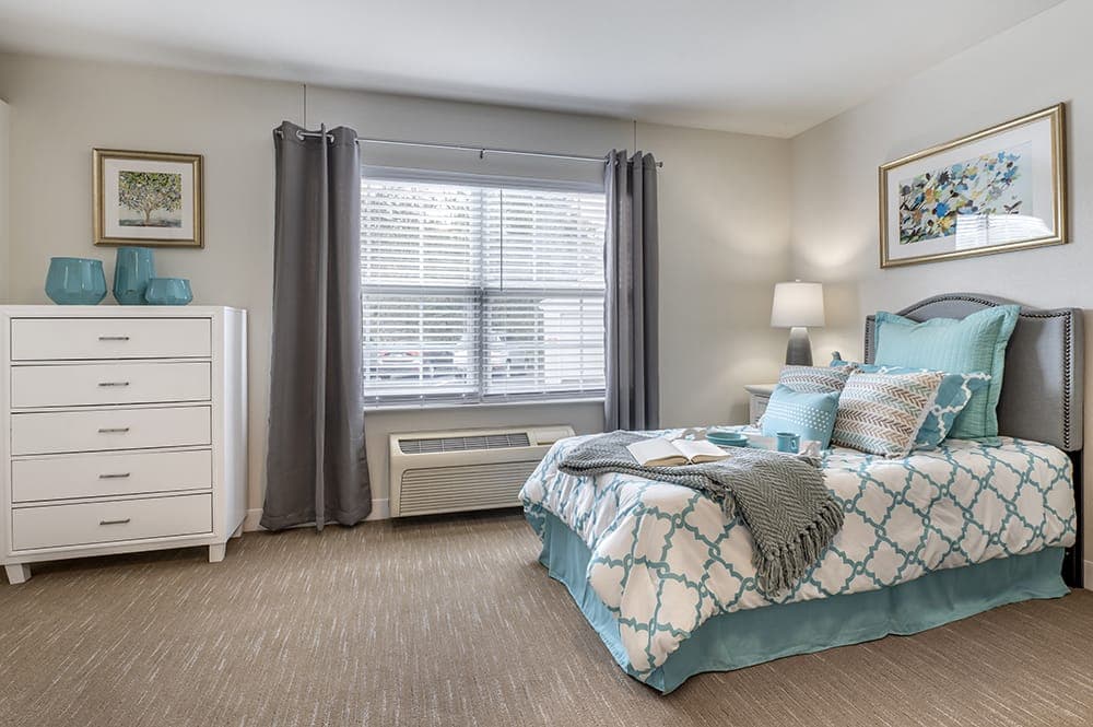 Private bedroom at The Terrace assisted living in Fort Wayne